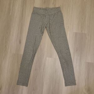 Lunn by Lilith Loungewear gray stripe legging Pants Womens elastic medium